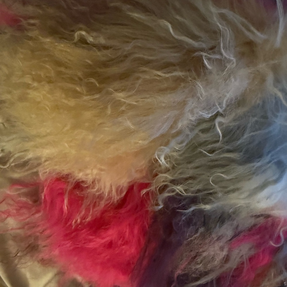 Multicolor Shearling Shoulder Bag - Picture 5 of 9